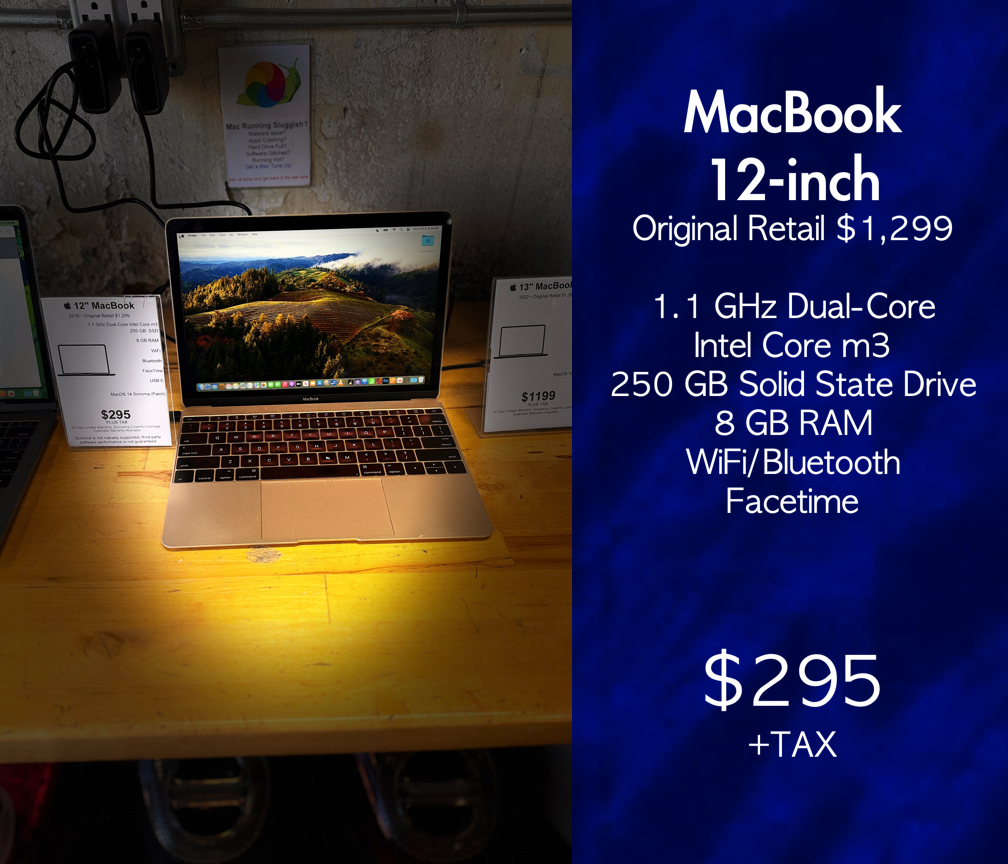 MacBook 12-inch  $295
