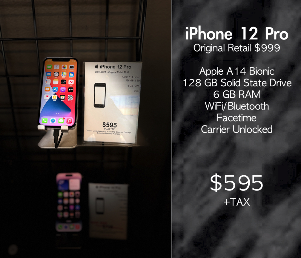 iPhone 12 Pro  $595
