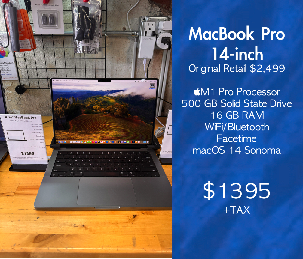 MacBook Pro 14-inch  $1395
