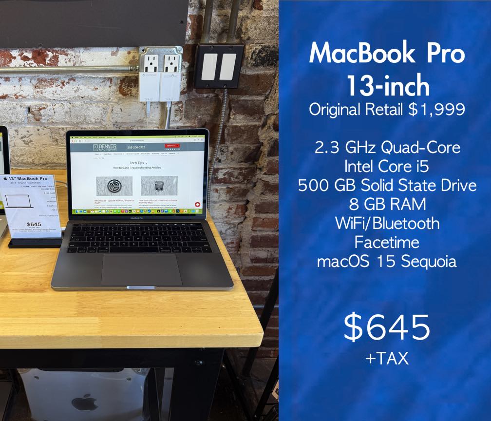MacBook Pro 13-inch "Still sleek, still powerful, now at a price that won’t make your wallet cry."
