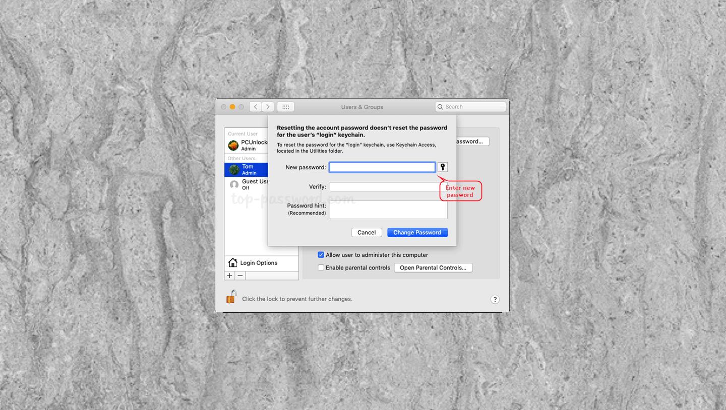 How do I change Mac Passwords
