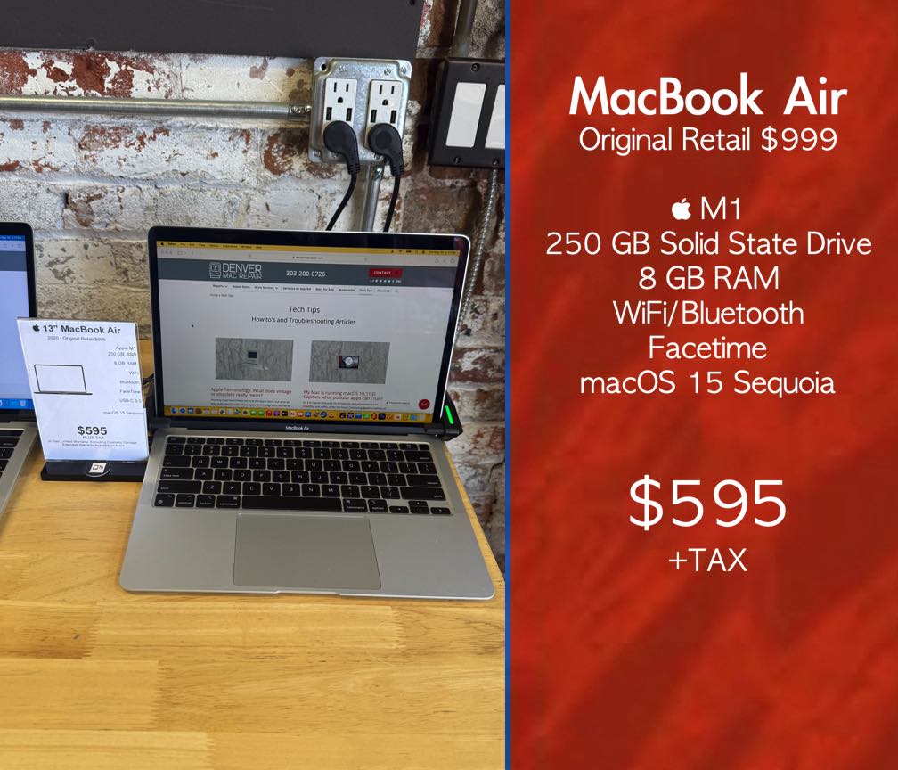 MacBook Air 13-inch “So fast it makes your old laptop look like it’s stuck in traffic on I-25.”