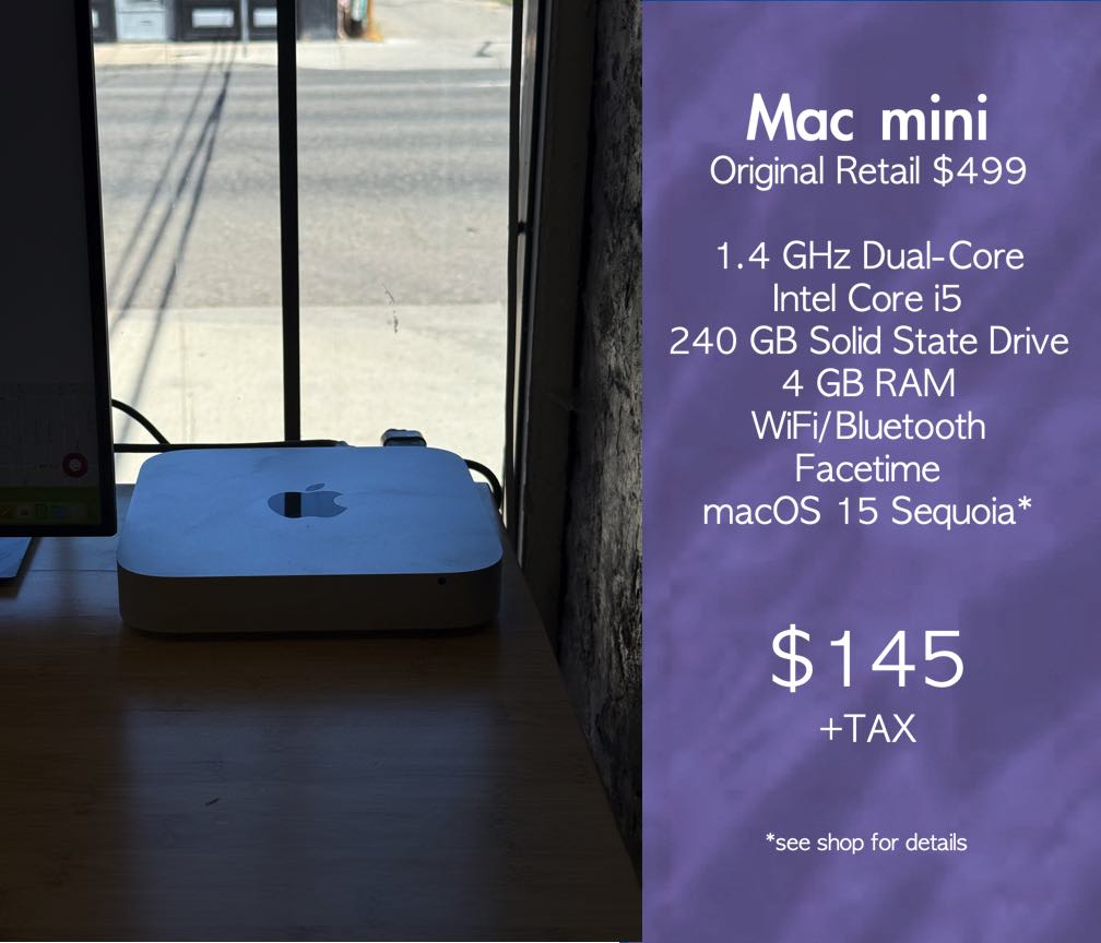 Mac mini  “Because not everyone needs a $2,000 email machine.”
