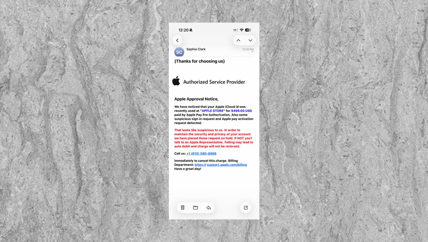 I received an email from Apple about my Apple Account security is it legitimate?