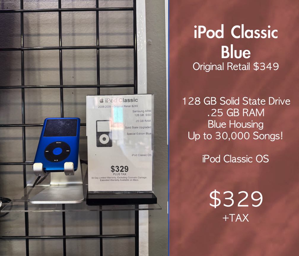 iPod Classic Blue  "A Modern Classic Reimagined"