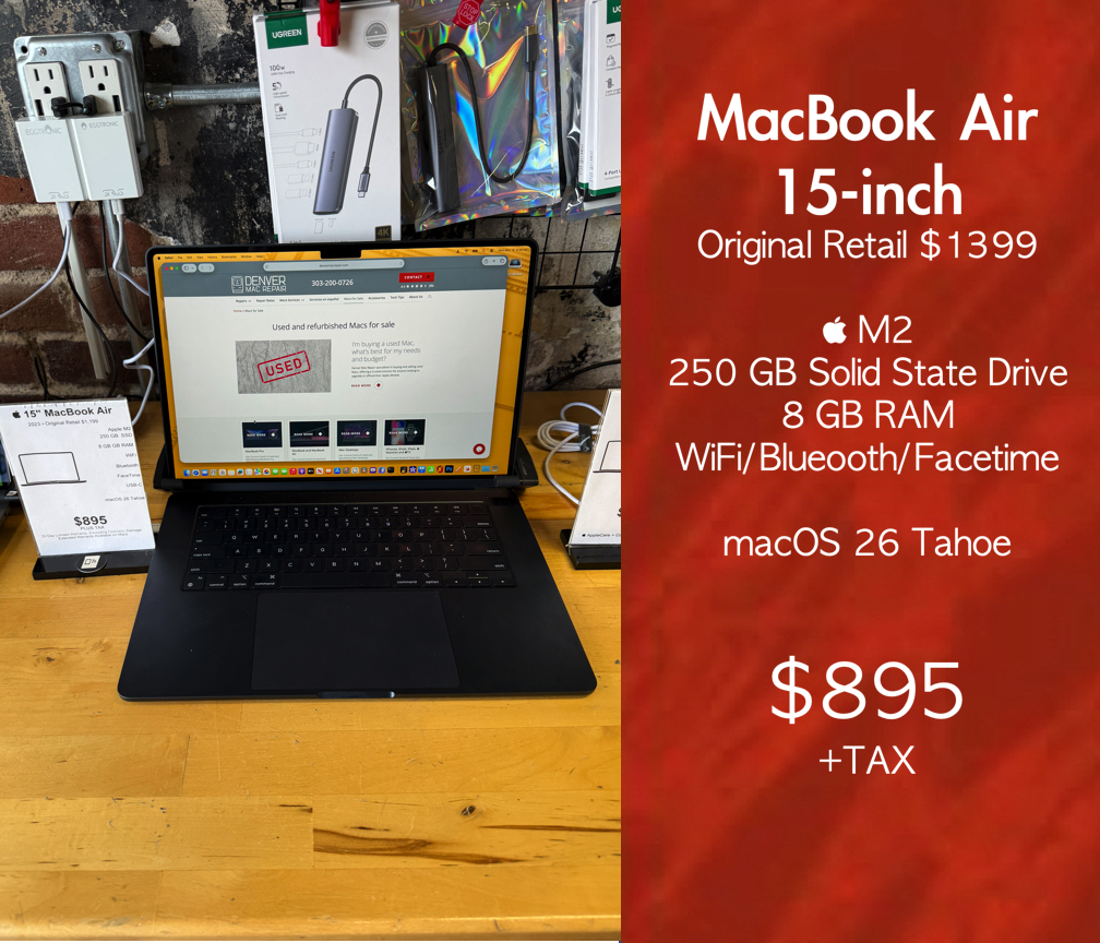 MacBook Air 15-inch  "Fifteen inches of Liquid Retina brilliance, Apple Silicon muscle, and enough battery life to outlast your workday."