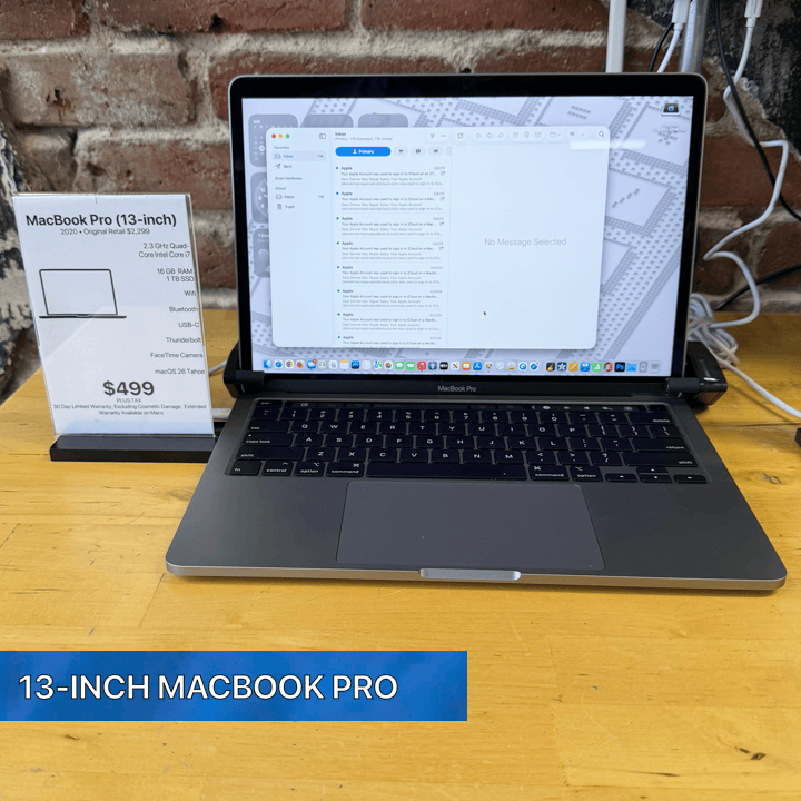 MacBook Pro 13-inch  “Professional enough for the boardroom. Dangerous enough for 37 open tabs.”