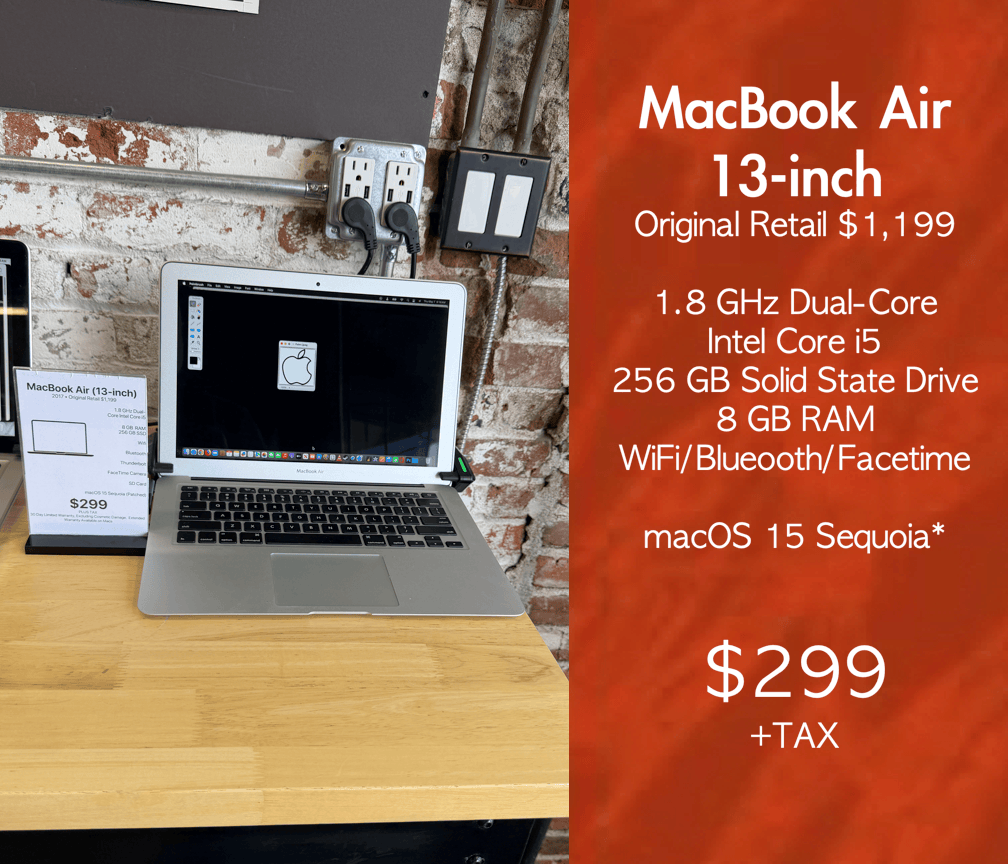 MacBook Air 13-inch  “Because sometimes the smartest laptop in the room is the one not trying so hard.”