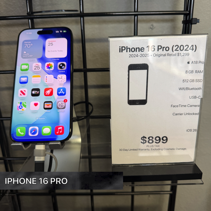 iPhone 16 Pro  "The phone for people who are tired of hearing, “Storage Full” and ready to hear, “Can you send me those photos?”"