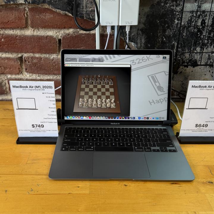 MacBook Air 13-inch  "Light on its feet, loaded with storage, and powered by M1 magic."