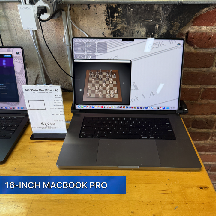 MacBook Pro 16-inch "M1 Pro power, 16 GPU cores, and 16 inches of “go ahead, open another app.”"